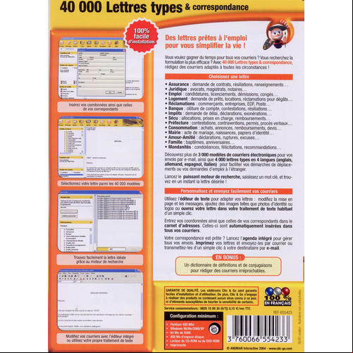 40000 lettres types correspondance